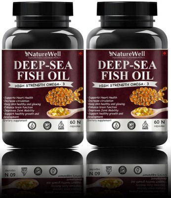 Naturewell Deep Sea Fish Oil Omega 3 - 120 Softgels, 1000 Mg()(Pack of 2)