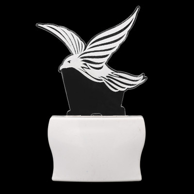 1st Time Flying Eagle 3D Illusion LED Night Lamp Night Lamp(10 cm, White)