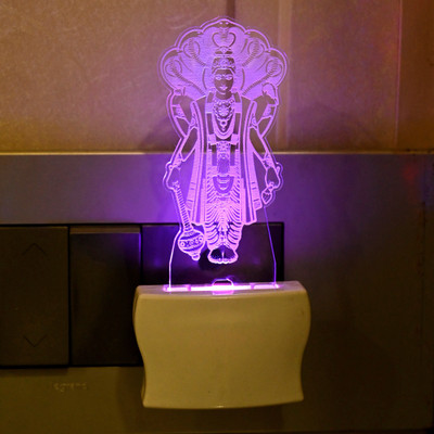 AFAST 3D Illusion Lord Vishnu LED Night Lamp Night Lamp(10 cm, White)