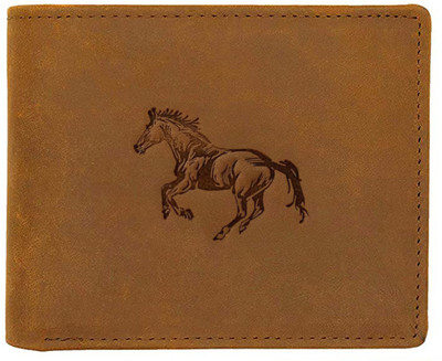 WILDHORN Men Casual Tan Genuine Leather Wallet(7 Card Slots)