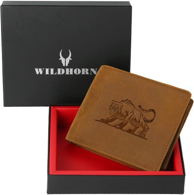 WILDHORN Men Casual Tan Genuine Leather Wallet(7 Card Slots)