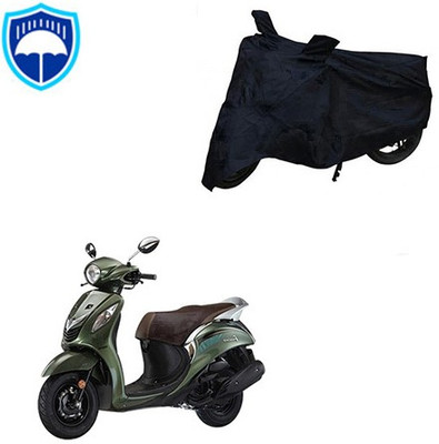 SRENTERPRISES Two Wheeler Cover for Yamaha(Fascino, Black)