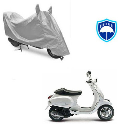 SRENTERPRISES Two Wheeler Cover for Piaggio(Piaggio Vespa, Silver)