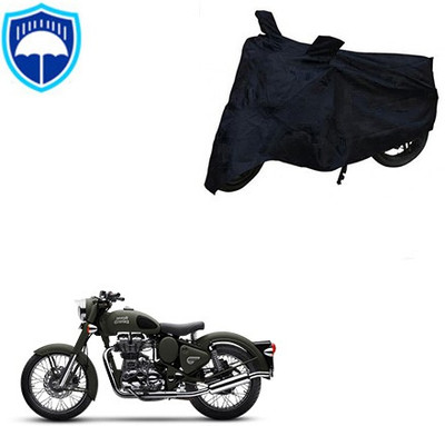 Mdstar Waterproof Two Wheeler Cover for Royal Enfield(Battle, Black)