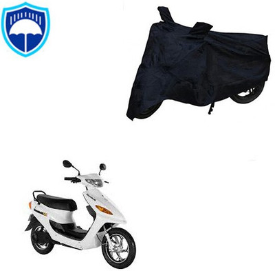 SRENTERPRISES Two Wheeler Cover for Indus(Yo Electron, Black)