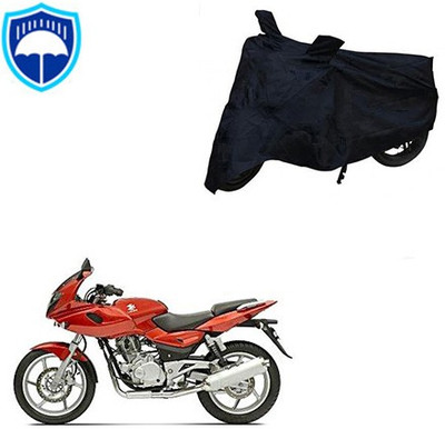 SRENTERPRISES Two Wheeler Cover for Bajaj(Pulsar 220 DTS-i, Black)