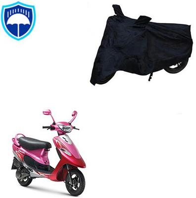 Feel heaven Waterproof Two Wheeler Cover for TVS(Scooty Pep+, Black)