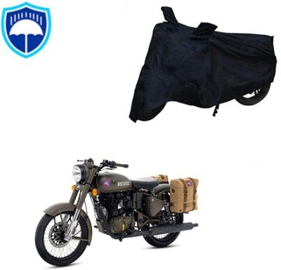 Feel heaven Waterproof Two Wheeler Cover for Royal Enfield(Classic 500, Black)