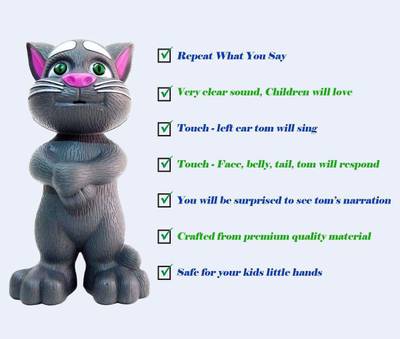 atrear Intelligent Touching and Mimicry Talking Tom Cat with Wonderful Voice