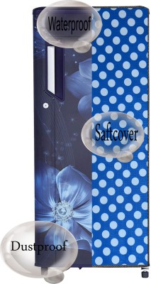 AAVYA UNIQUE FASHION Refrigerator  Cover(Width: 53.4 cm, Blue, White)