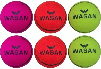 WASAN Tennis Cricket Ball -( Pack of 6 ) Cricket Tennis Ball(Pack of 6, Red, Pink, Yellow)