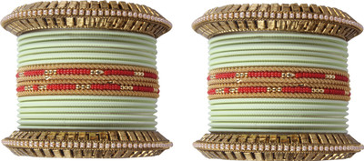 Shiv_Jewels Alloy Crystal Gold-plated Bangle(Pack of 30)