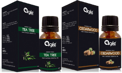 Agile Wellness Tea tree Essential Oil 30 ml , Cedar Wood Essential Oil 30 ml For Skin and hair( Pace of two)(60 ml)