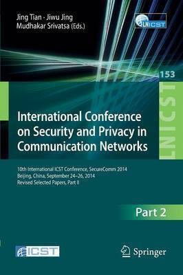 International Conference on Security and Privacy in Communication Networks(English, Paperback, unknown)