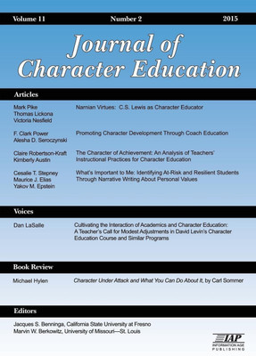 Journal of Character Education Volume 11 Number 2 2015(English, Paperback, unknown)