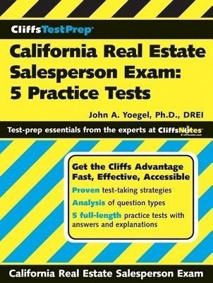 CliffsTestPrep California Real Estate SalespersonExam: 5 Practice Tests(English, Paperback, Yoegel John A.)
