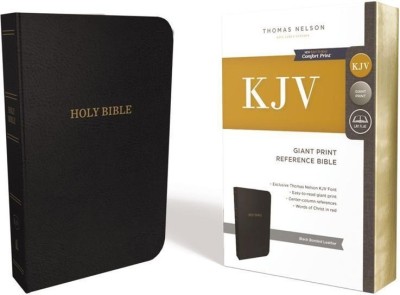 KJV Holy Bible: Giant Print with 53,000 Cross References, Black Bonded Leather, Red Letter, Comfort Print: King James Version(English, Leather / fine binding, unknown)