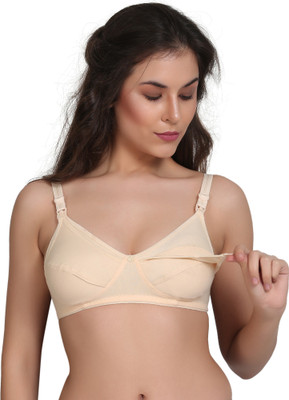 Zunahme Women Maternity/Nursing Non Padded Bra(Beige)