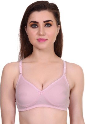 CloreMe Women T-Shirt Non Padded Bra(Pink)