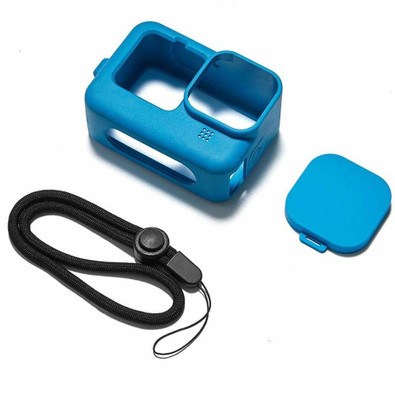 Hiffin Protective Silicone Sleeve Case + Lanyard Accessories Soft Rubber Frame Cover Protection for Go Pro Compatible with GoPro Hero 9 Blue Action Camera (Blue) Camera Bag(Blue) Hiffin Protective Silicone Sleeve Case + Lanyard Accessories Soft Rubber Frame Cover Protection for Go Pro Compatible with GoPro Hero 9 Blue Action Camera (Blue) Camera Bag(Blue)