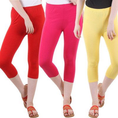 DIAZ Women Red, Pink, Yellow Capri