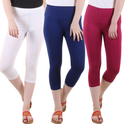 DIAZ Women White, Blue, Maroon Capri