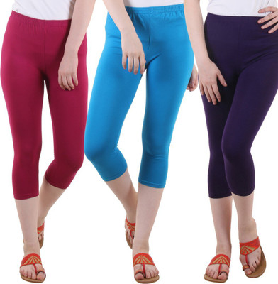 DIAZ Women Purple, Light Blue, Maroon Capri