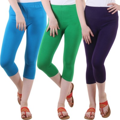 DIAZ Women Purple, Light Blue, Green Capri