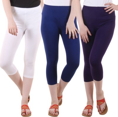 DIAZ Women Purple, White, Blue Capri