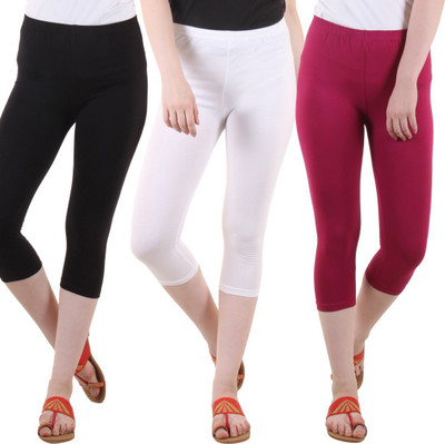DIAZ Women White, Maroon, Black Capri