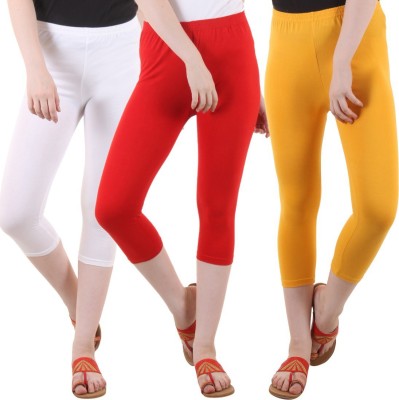 DIAZ Women Red, White, Yellow Capri