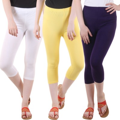 DIAZ Women Purple, White, Yellow Capri