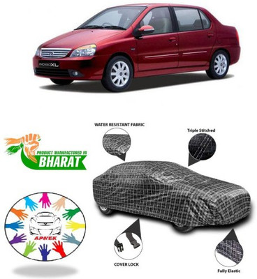 APNEK Car Cover For Tata Indigo (With Mirror Pockets)(Black, Silver, Grey)