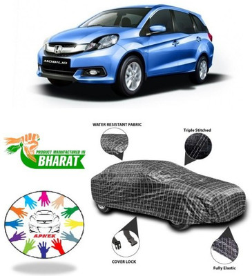 APNEK Car Cover For Honda Mobilio (With Mirror Pockets)(Black, Silver)