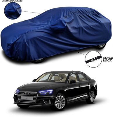 SEBONGO Car Cover For Audi A4 (With Mirror Pockets)(Blue)