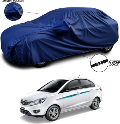 ANTHUB Car Cover For Tata Zest (With Mirror Pockets)(Blue)