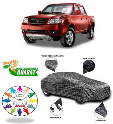 NUMBOR ONE Car Cover For Tata Xenon (With Mirror Pockets)(Black, Silver, Grey)