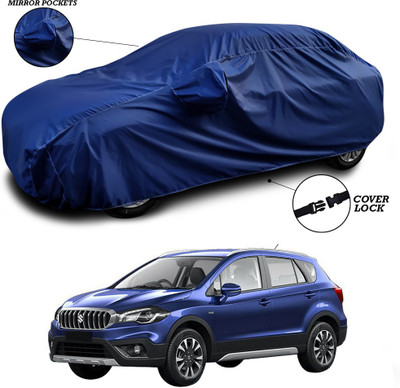 ANTHUB Car Cover For Maruti Suzuki S-Cross (With Mirror Pockets)(Blue)