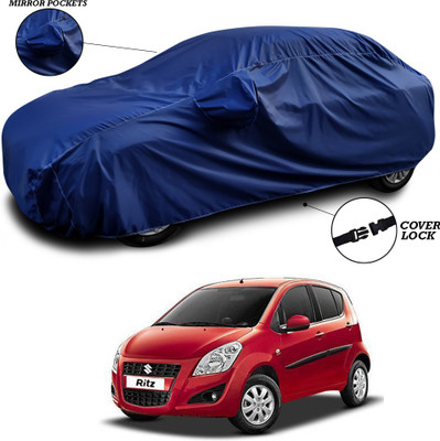 ANTHUB Car Cover For Maruti Suzuki Ritz (With Mirror Pockets)(Blue)