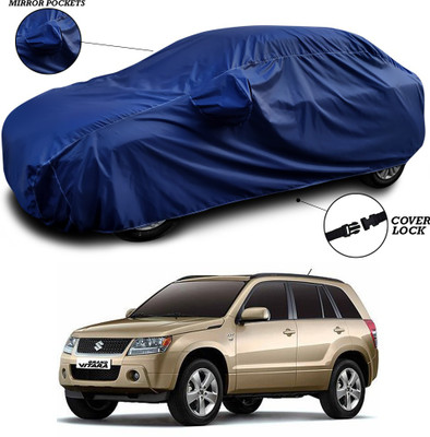 SEBONGO Car Cover For Maruti Suzuki Grand Vitara (With Mirror Pockets)(Blue)