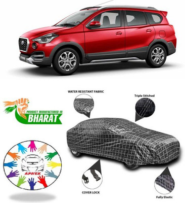 APNEK Car Cover For Datsun Go-Cross (With Mirror Pockets)(Black, Silver, Grey)