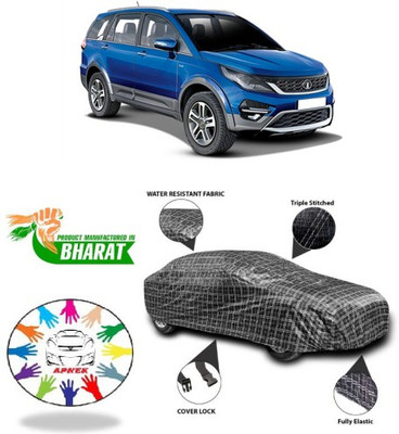 APNEK Car Cover For Tata Hexa (With Mirror Pockets)(Black, Silver, Grey)