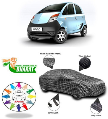APNEK Car Cover For Tata Nano Genx (With Mirror Pockets)(Black, Silver, Grey)
