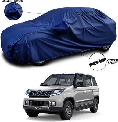 ANTHUB Car Cover For Mahindra TUV300 (With Mirror Pockets)(Blue)