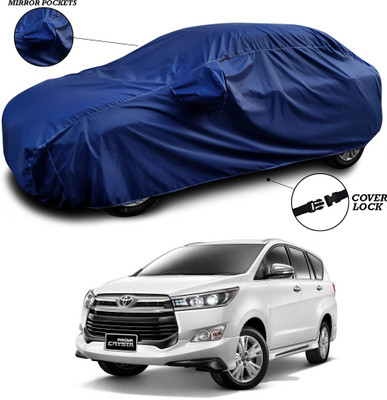 ANTHUB Car Cover For Toyota Innova Crysta (With Mirror Pockets)(Blue)