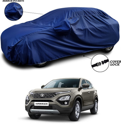 SEBONGO Car Cover For Tata Harrier (With Mirror Pockets)(Blue)