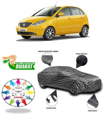 APNEK Car Cover For Tata Indica (With Mirror Pockets)(Black, Silver, Grey)