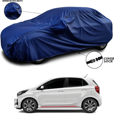 ANTHUB Car Cover For Kia Picanto (With Mirror Pockets)(Blue)