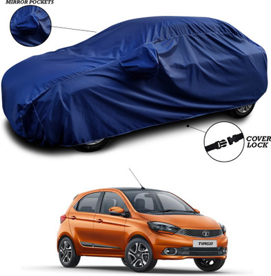 ANTHUB Car Cover For Tata Tiago (With Mirror Pockets)(Blue)