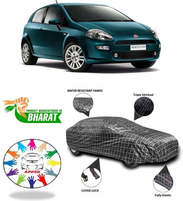 NUMBOR ONE Car Cover For Fiat Grande Punto (With Mirror Pockets)(Black, Silver, Grey)